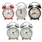 Elegant Vintage Style Alarm Clock with Twin Bell Loud Ringing Bedroom Decor