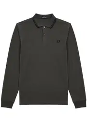 Fred Perry Logo-embroidered Piqué Cotton Polo Shirt - Grey - L L