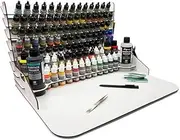 Vallejo Paint Display and Work Station with Vertical Storage - 50 x 37 cm, Organized Workspace for Artists