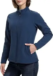 [33,000ft] Women's Softshell Jacket, Waterproof, Windproof, Functional Jacket, Breathable Transition Jacket, Lightweight Bicycle Jacket for Golf, Running, Hiking