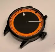 MAGIC HOUR WATCH KIT FOR ETA 6497-1, 316L ST. STEEL CASE PVD, ORANGE DIAL - NEW!