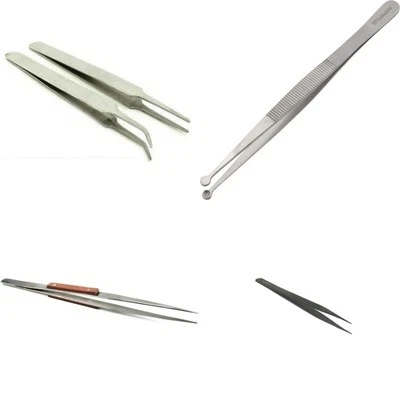 Jewelry Beading & Watch Repair Tweezers Set 4pc Craft Hobby Tool