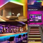 Smart LED RGBIC Light Strip 10m, App Control Color Changing Room Decor Lighting