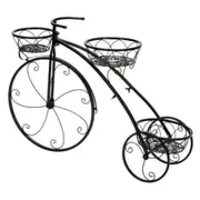 3 Tiers Bicycle Plant Stand Wrought Iron Tricycle