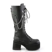 Demonia Ranger-303 Black Unisex Vegan Leather Platform Boots • Ships in 2-4 W...