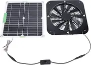 Solar Exhaust Fan, 100W Monocrystalline Silicon Solar Panel + Ventilating Fan 13.5 Inch, Solar Ventilation with Switch Cord, for Greenhouse, Chicken Coop, Shed, Attics