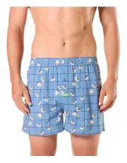 [Mitch Dowd] Koala Grid Bamboo Boxer Shorts in Denim