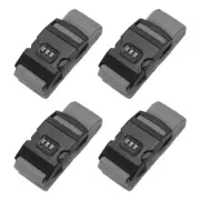 4Pcs Luggage Straps with Combination Lock TSA Approved Gray