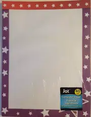 Computer Printer Paper Purple Ted Star Border 40 Sheets 8.5x11 Stationary