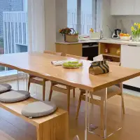 在飛比找蝦皮商城精選優惠-實木長桌 實木茶桌 實木餐桌 白蠟木餐桌椅組合現代簡約長方形