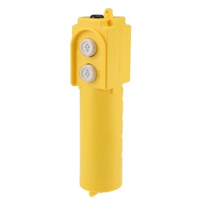 Hoist Crane Pendant Control Station Push Button Switch 2 Ways Yellow