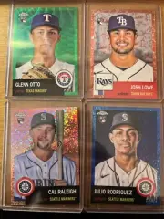 Topps Chrome RC Numbered Lot Glenn Otto Cal Raleigh Josh Lowe Julio Rodriguez