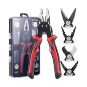 Ozoffer 5PCS Plier Tool Set, 5 in 1 Versatile Tool Kit, with Linesman Plier, Wire
