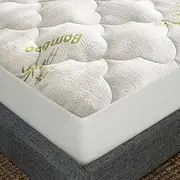 King Size Viscose Made from Bamboo Mattress Pad, Mattress Cover, Up to 23 Inch