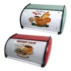 Bread Bin with Roll Lid Portable Bread Box for Baked Goods Kitchen Cookies