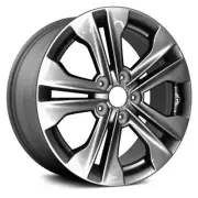 Wheel For 2013-16 Hyundai Santa Fe 17x7 Alloy 5 V Spoke Medium Charcoal Metallic