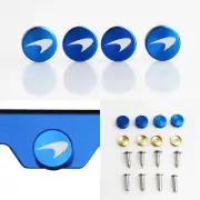 Laser Etched Blue Aluminum Mclaren License Plate Frame Bolt Fastener Screw Cap
