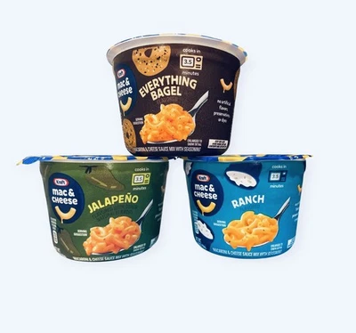3x NEW Kraft Mac & Cheese Macaroni and Cheese Everything Bagel Ranch Jalapeño