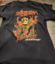Anthrax Band a nightmare on elm street Short Sleeve Cotton Unisex S-5Xl T-shirt