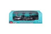 Bburago Formula Racing 2019-2024 F-1 Mercedes AMG W10, W12, W13, W15 #44 Lewis Hamilton 1:43 Scale Diecast Vehicle 4 Piece Gift Pack