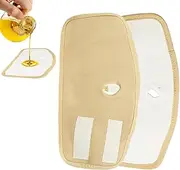 Castor Oil Pack Wrap - 2-Piece Reusable Organic Castor Oil Hand Wrap Set | Adjustable Hook and Loop Organic Castor Oil Packs, Reusable Pads for Men and Women, Suitable for Both Right and Left Hands