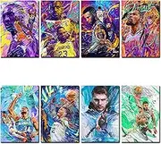 SHANGYANG Sports Star Poster Kobe LeBron James Giannis Stephen Curry Kevin Durant Ja Morant Luka Doncic Jayson Tatum (No Frame, 8x12inch-8pcs)