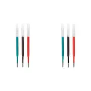 2x 3pc Filofax Clipbook Erasable Friction Ball Pen Refill Ink Gel Cartridge Asst