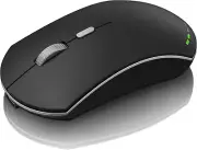 Wireless Mouse, Rechargeable 2.4G USB Optical Wireless Mouse, 3 Adjustable DPI L