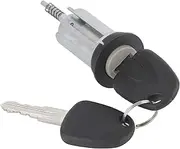Ignition Lock Switch Steel Alloy Ignition Barrel Switch Lock with 2 Keys 0913694 Replacement for Astra F Mk3/G Mk4 Black+Silver