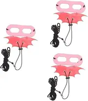 BESPORTBLE 3pcs Unique Harness Hard Wings Reptile Harness Pet Hauling Cable Leash for Small Animals