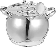 NOLITOY Stainless Steel Oil Storage Container Frying Pot with Mesh Strainer for Kitchen Grease Can for Lard Cooking Oil Easy to Clean Multi Use Design