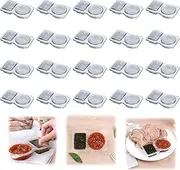 Double Compartment Condiment Containers with Lids, Mini Snack Containers, 2 Compartment Snack Containers for Snack, Portable Container for Home Sauce Camp Snack (20pcs)