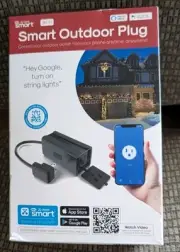 NIB Atomi Wi-Fi Smart Outdoor Plug Control from Smartphone App Alexa Google
