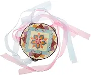 COMPUKAS Beginner's Metal Hand Drum Tambourine Educational Percussion Instrument for Church Stage Party Handheld