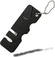 Knife Sharpener 2-Stage Mini Pocket Knife Sharpening Tool – Compact and Portable Manual Sharpening Tool with Multifunctional Ceramic Grinding for Knives, Blades, and Cutting Tools