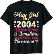 [X.Style] May 2004 19th Birthday Shirt for Girls ds1305 T-Shirt (3XL) Black