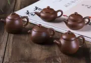 1set 5pcs China porcelain Ceramic Art pottery handwork Red Little teapot