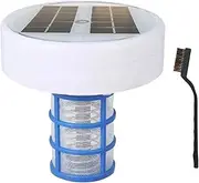 Solar Pool Ionizer,Floating Pool Ionizer Water Cleaner | Water Purifier with Copper Ionization, Multi-Color LED Lights, Cleaning Supplies