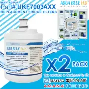 2X Maytag Jennair UKF7003 UKF7003AXX Fridge Water Filter Aqua Blue H20