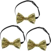 [SAFIGLE] 3pcs Bow Tie Pretied Ties for Men Tuxedo Bowties Bowtie for Men Bowties Men Pre-tied Groom Bowtie Glitter Bowties Pre Tied Ties for Men Fabric