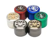 Tobacco Grinder ALLOY Crusher Hand Muller Smoke Herb 4 Layer frog skull spider