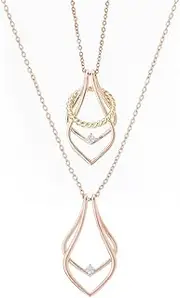 [Hobbspring] Ring Holder Necklace Wedding Ring Keeper Necklace Engagement Ring Saver Pendants Teardrop Pendant Ring Holder Necklace with Gift Box for Women Ladies Wife