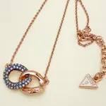 16"+2" NECKLACE W/COLOR CRYSTAL ROSE GOLD 項鍊 水鑽 玫瑰金 飾品配件