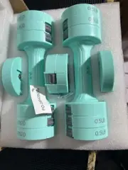 Adjustable Dumbbell Hand Weights Set: 1 Pair 2 4 6 8 10 Lbs Fast Adjust