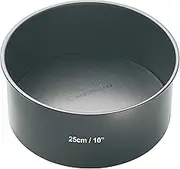 MasterClass KCMCHB47 25 cm Deep Cake Tin with PFOA Non Stick and Loose Bottom, 1 mm Carbon Steel, 10 Inch Round Pan, Grey