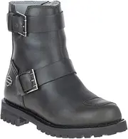 HARLEY-DAVIDSON FOOTWEAR Women's Bremerton 6" Dbl Bkl Motorcycle Boot, Black, 5