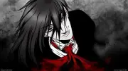 Anime hellsing alucard boys red eyes dark hair looking Playmat Gaming Mat Desk