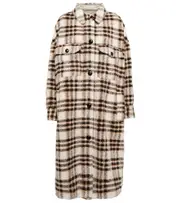 [Marant Etoile] Marant Etoile Fontizi checked wool-blend coat AU 10 neutrals