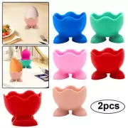 10X Serving Cups Kitchen Egg Cup Breakfast Holders Set Silicone Boiled Egg