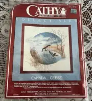 Vintage Cathy Needlecraft, Inc. Embroidery Kit CANADA GEESE New Sealed